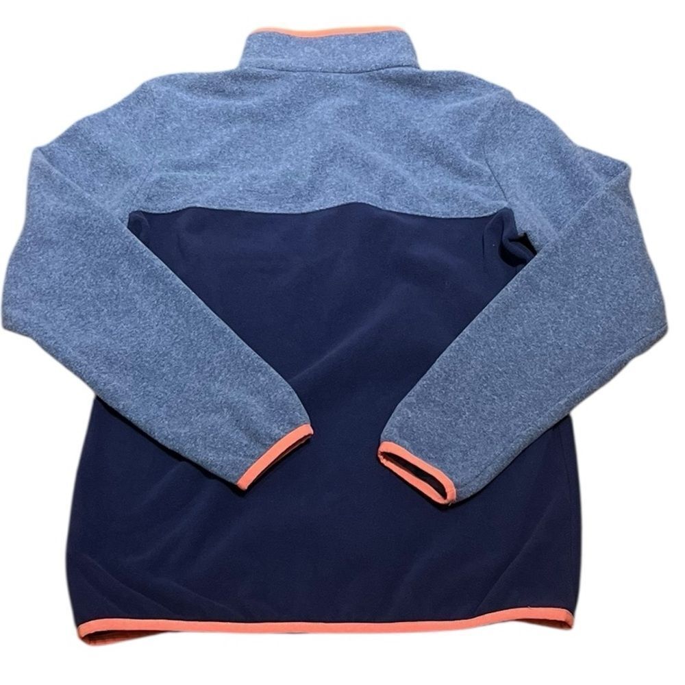 Columbia Blue and Coral Fleece Snap Pullover, Size M - Picture 6 of 9
